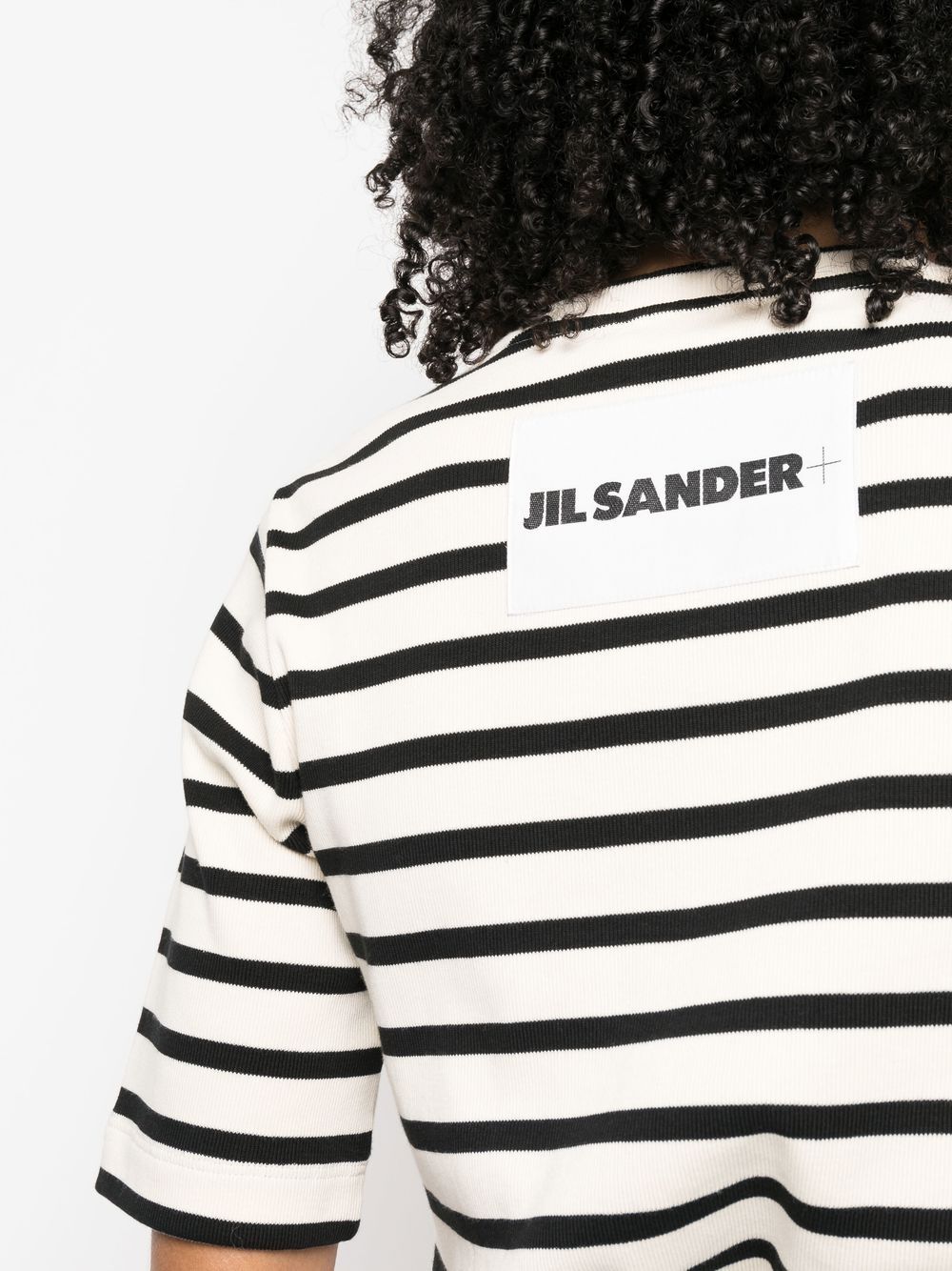 Jil Sander Women Striped Cotton T-Shirt JIL SANDER