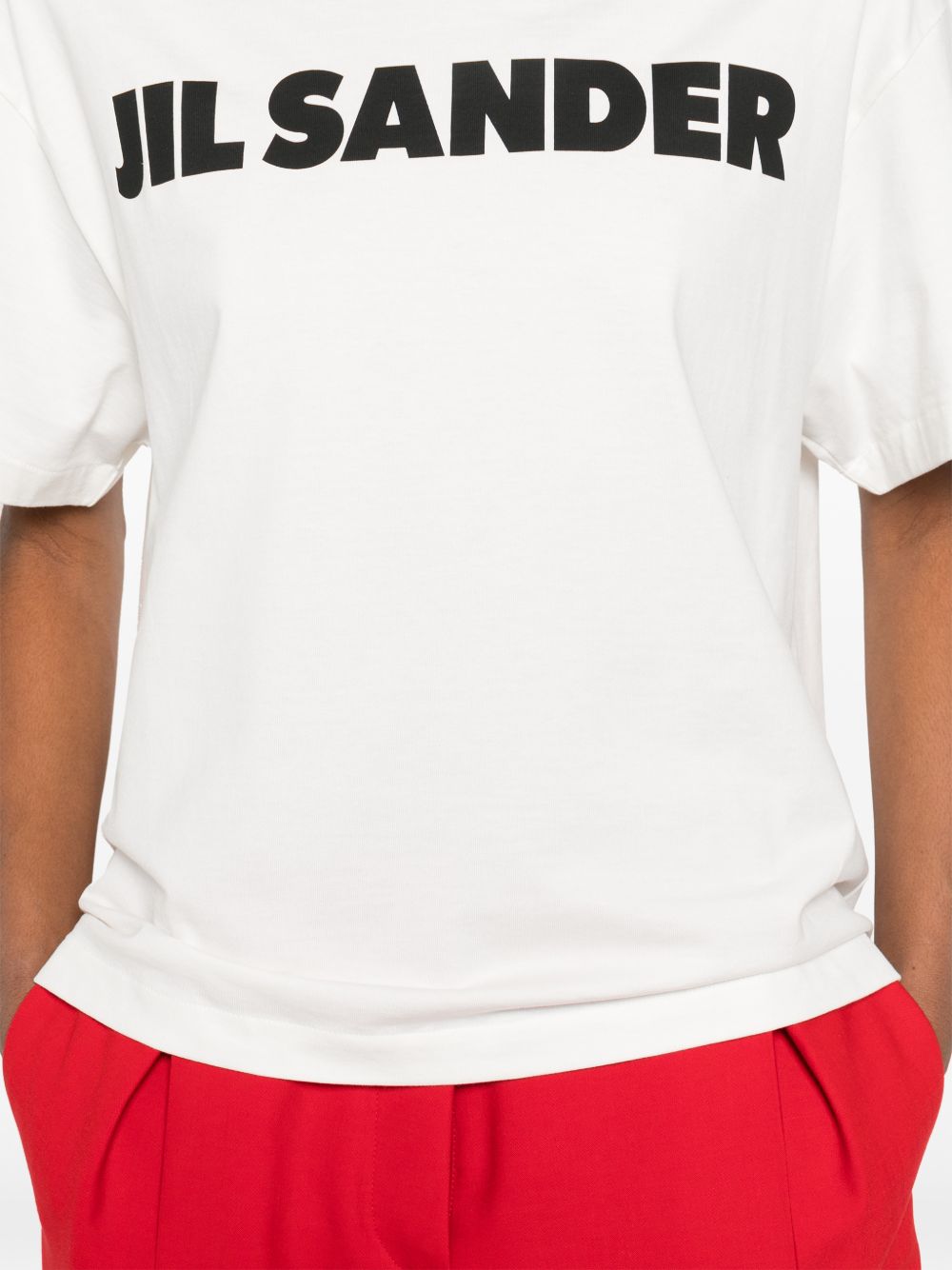 Jil Sander Women Logo Cotton T-Shirt JIL SANDER
