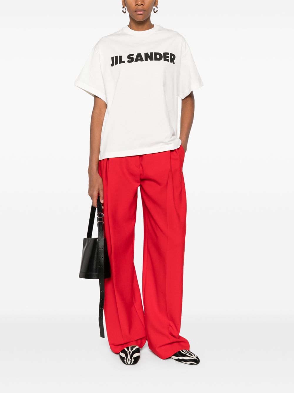 Jil Sander Women Logo Cotton T-Shirt JIL SANDER
