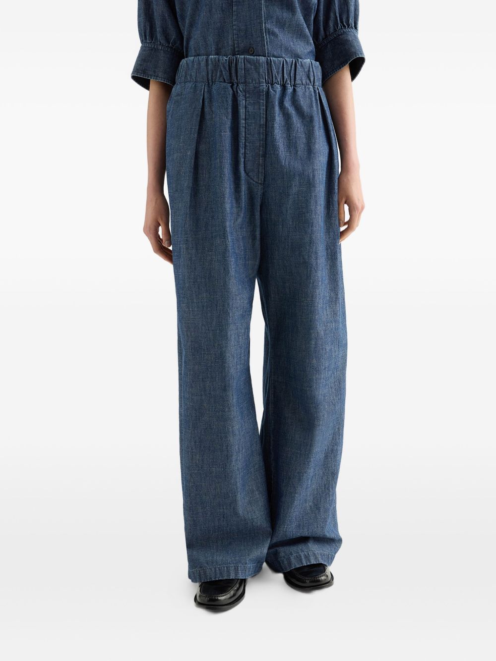 Jil Sander Women Cotton Wide-Leg Trousers JIL SANDER