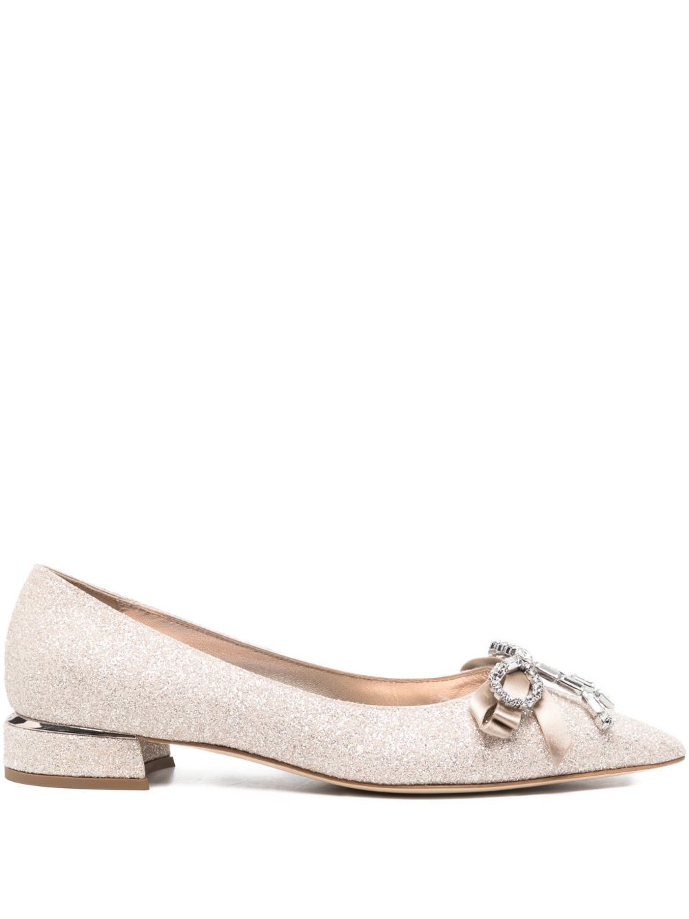 Jimmy Choo Women Auria Leather Ballet Flats