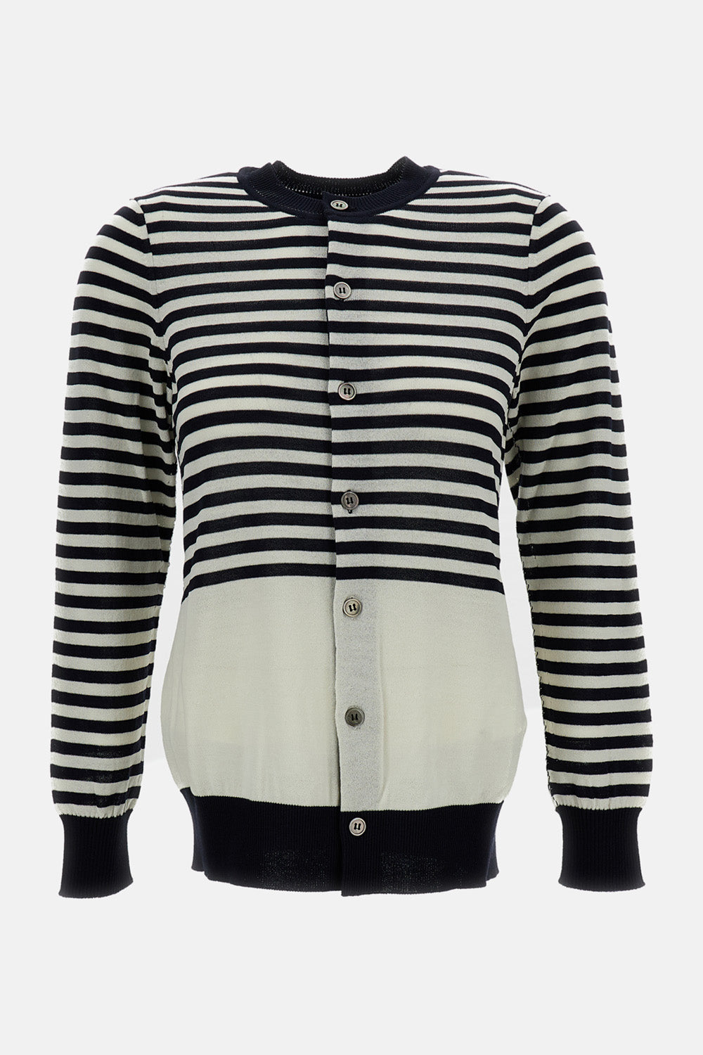 Junya Watanabe Women Round Neck Striped Cardigan JUNYA WATANABE