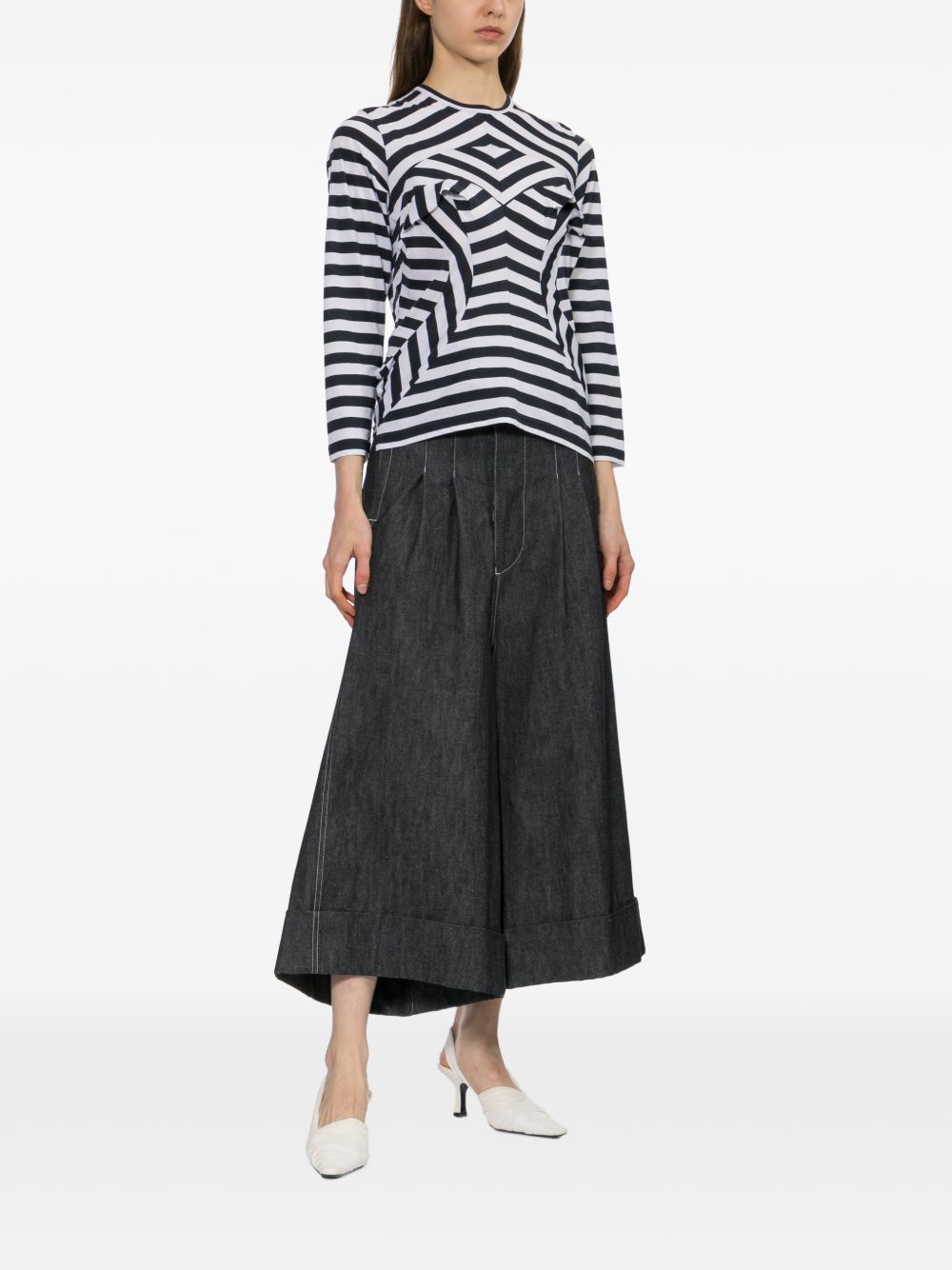 Junya Watanabe Women Cotton Wide-Leg Trousers JUNYA WATANABE