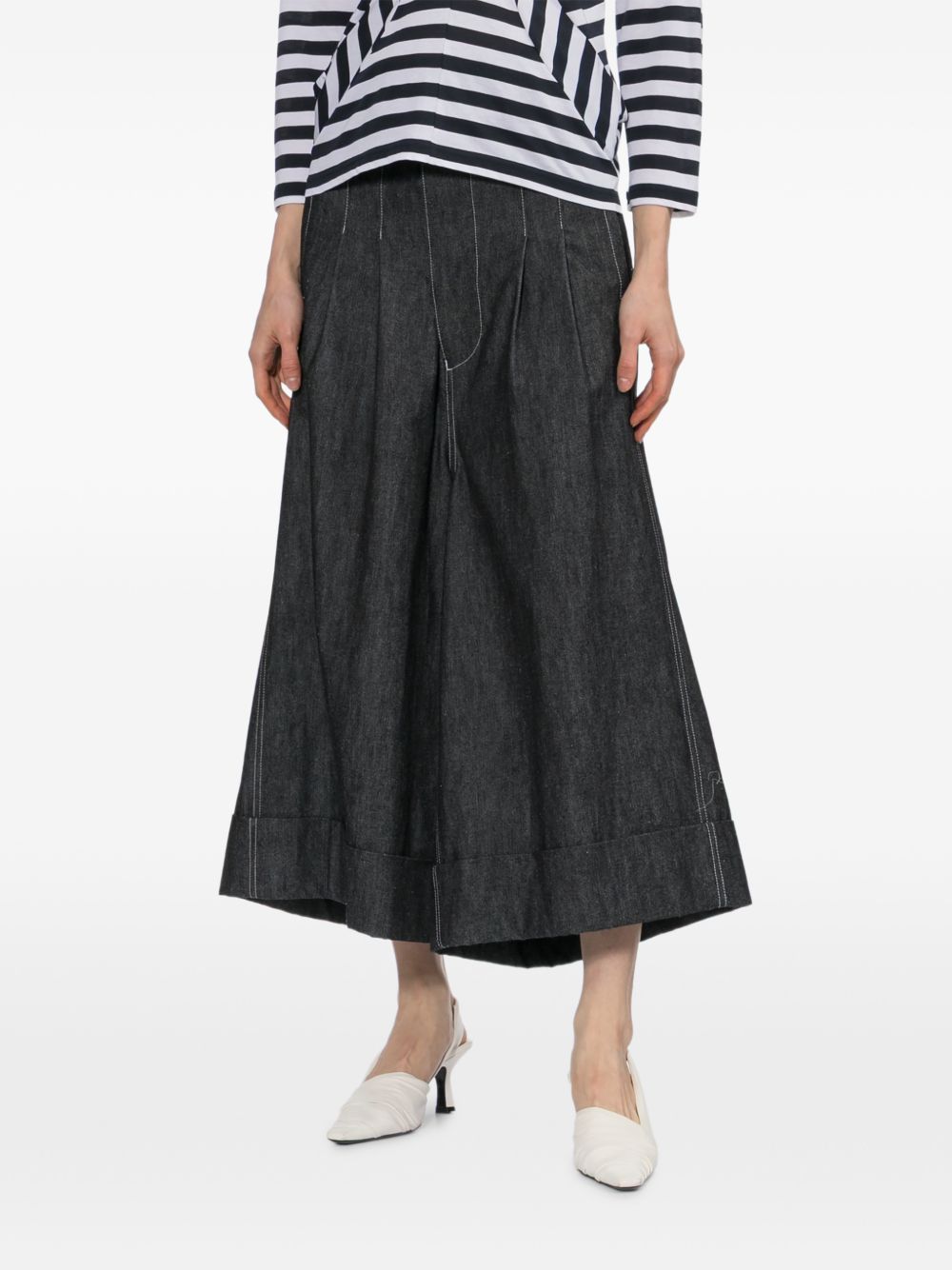Junya Watanabe Women Cotton Wide-Leg Trousers JUNYA WATANABE