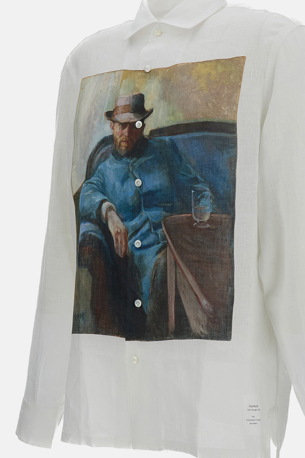 Junya Watanabe Men Linen Shirt With Printed Front JUNYA WATANABE