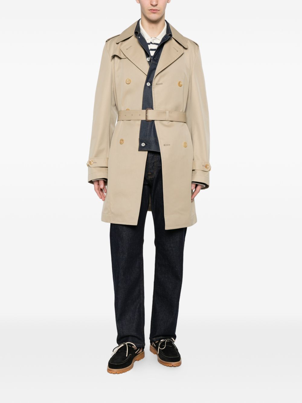 Junya Watanabe Men Cotton Double-Breasted Coat JUNYA WATANABE