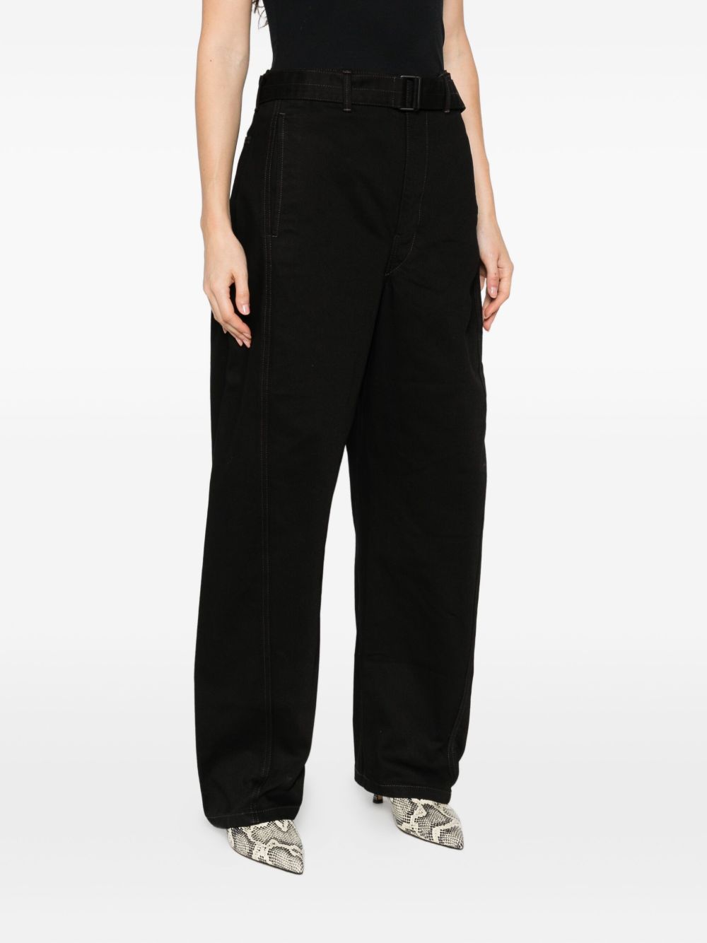 Lemaire Women Twisted Cotton Jeans LEMAIRE