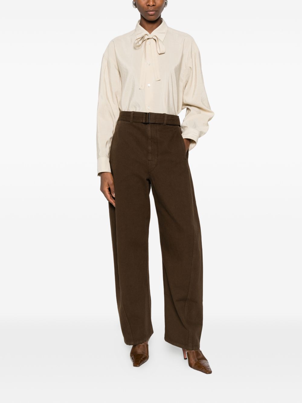Lemaire Women Twisted Cotton Jeans