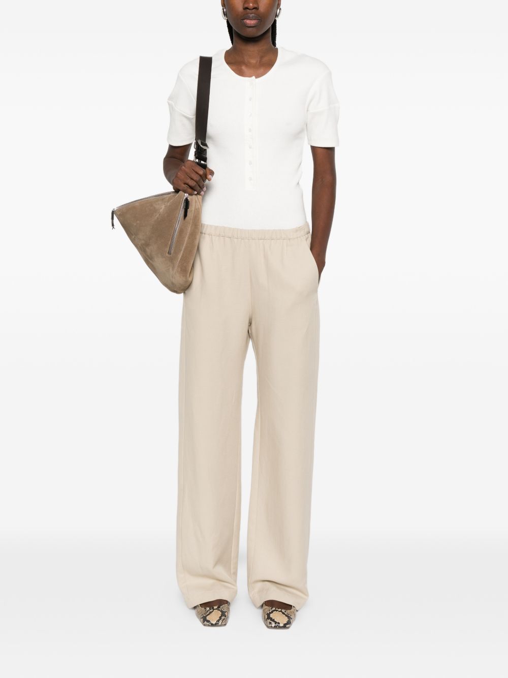 Lemaire Women Cotton And Linen T-Shirt LEMAIRE