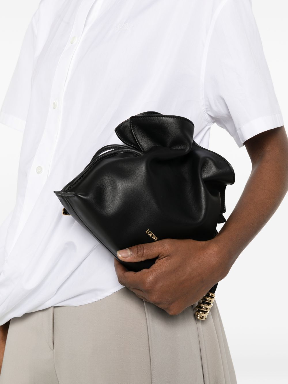 Loewe Women Flamenco Mini Leather Clutch LOEWE