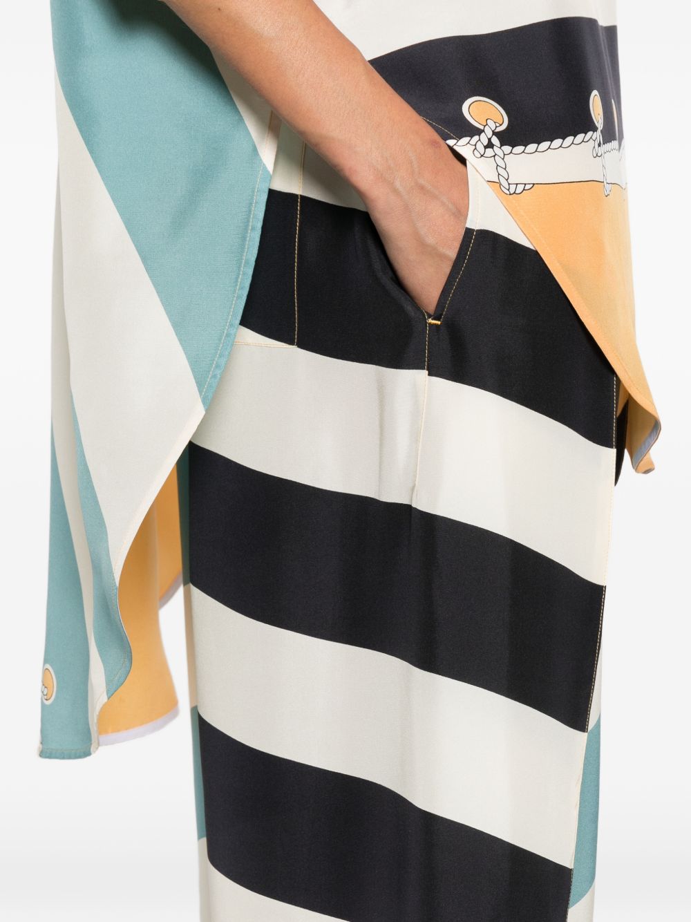 Loewe Women Printed Silk Trousers LOEWE