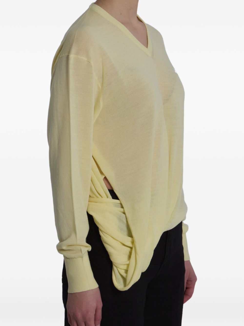 Loewe Women Wool V-Necked Sweater LOEWE