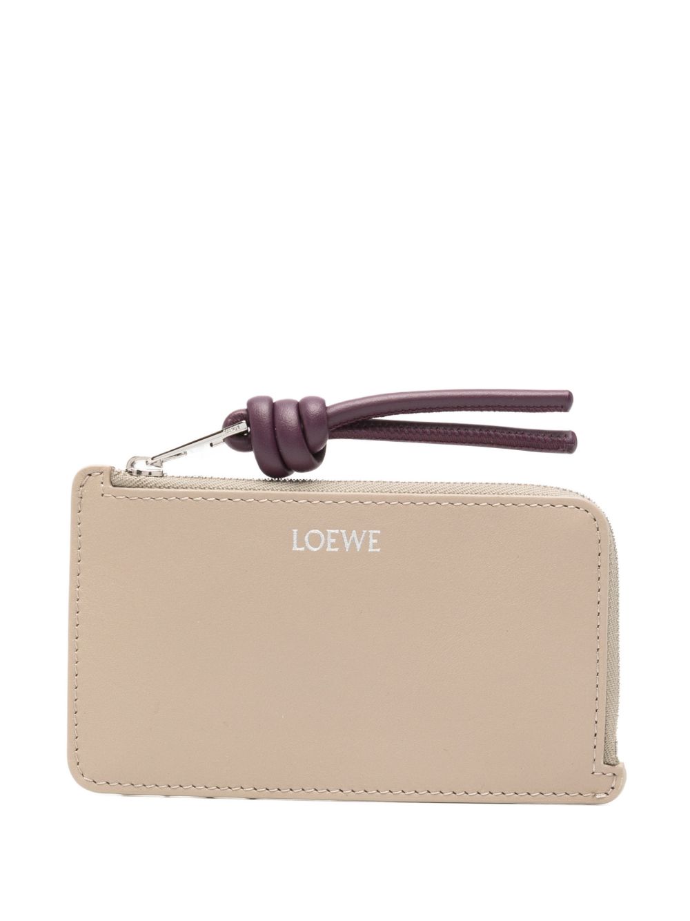 Loewe Women Knot Leather Zipped Card Case LOEWE