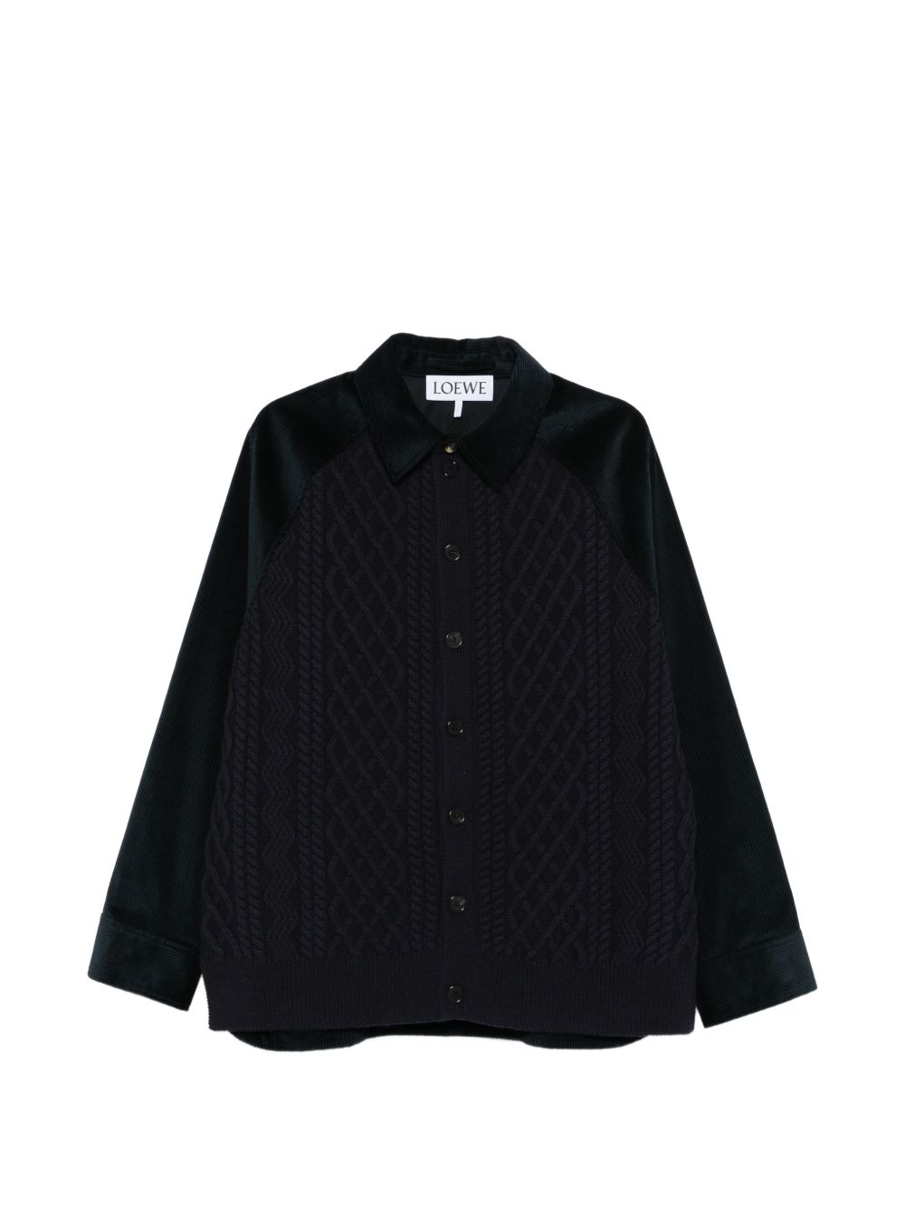 Loewe Men Knitted Cotton Overshirt LOEWE