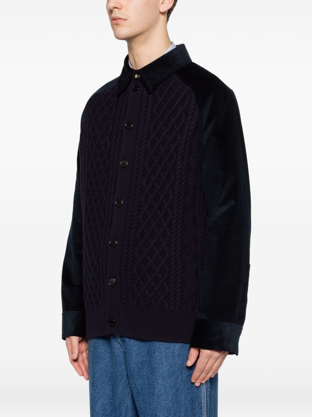 Loewe Men Knitted Cotton Overshirt LOEWE