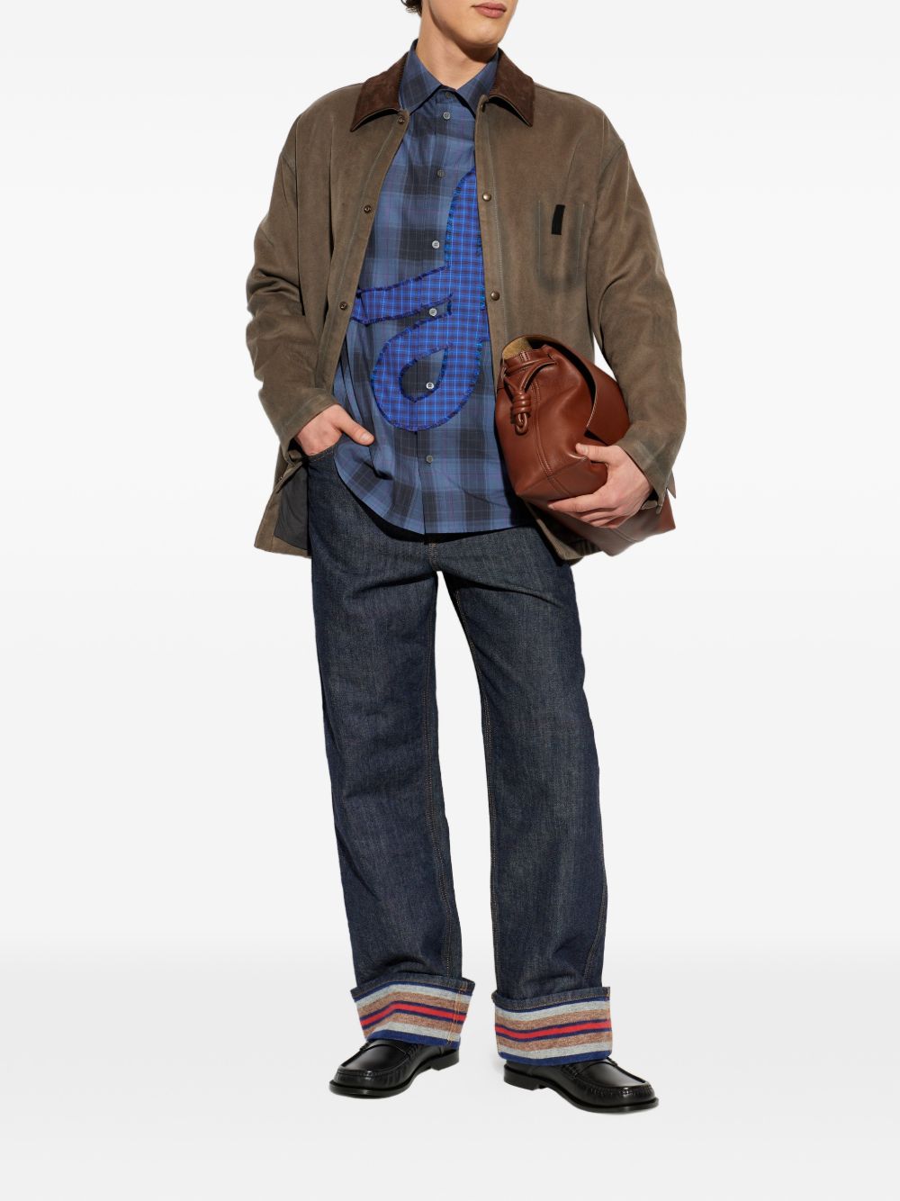 Loewe Men Checked Cotton Shirt LOEWE