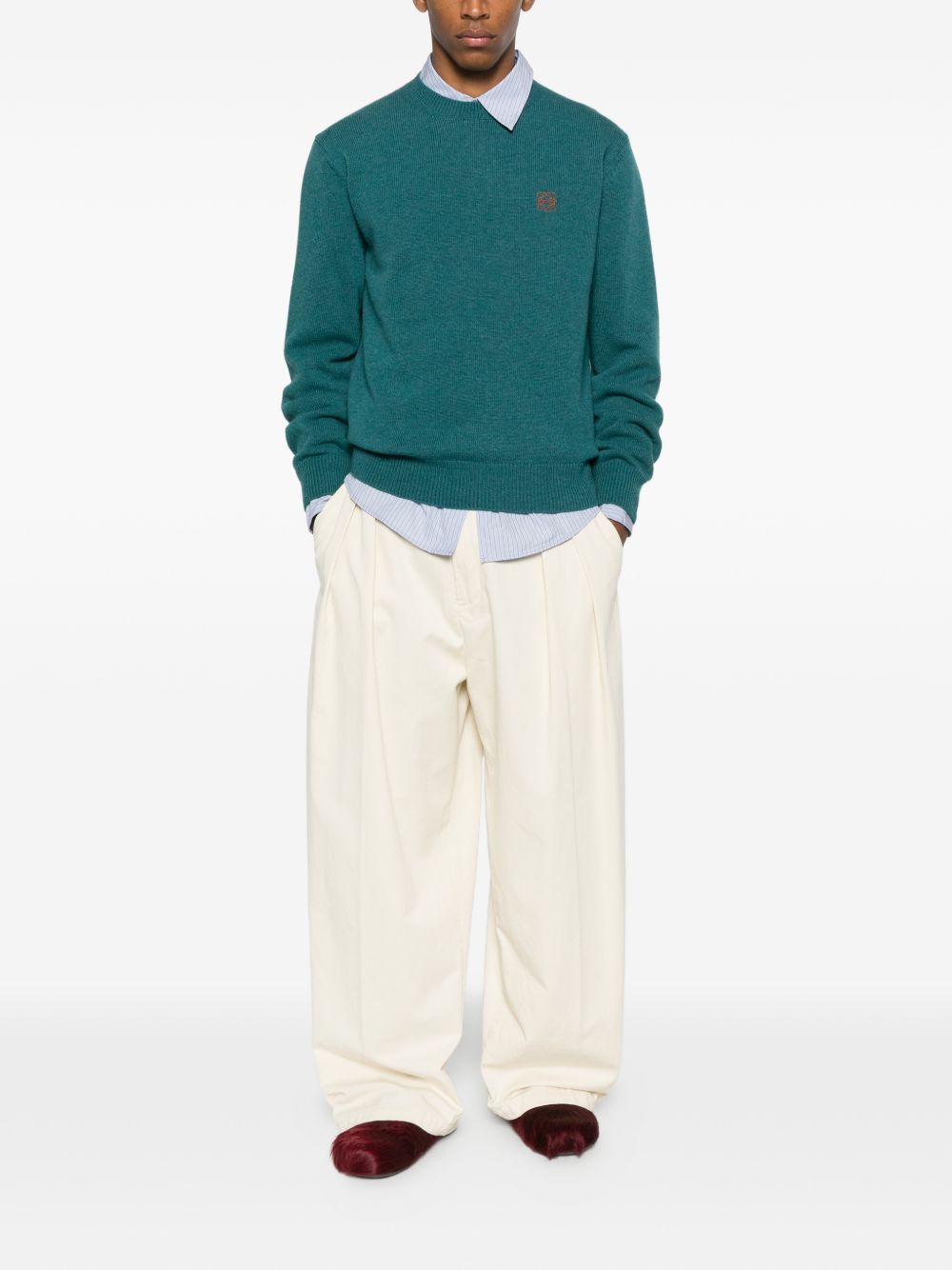 Loewe Men Anagram Wool Sweater