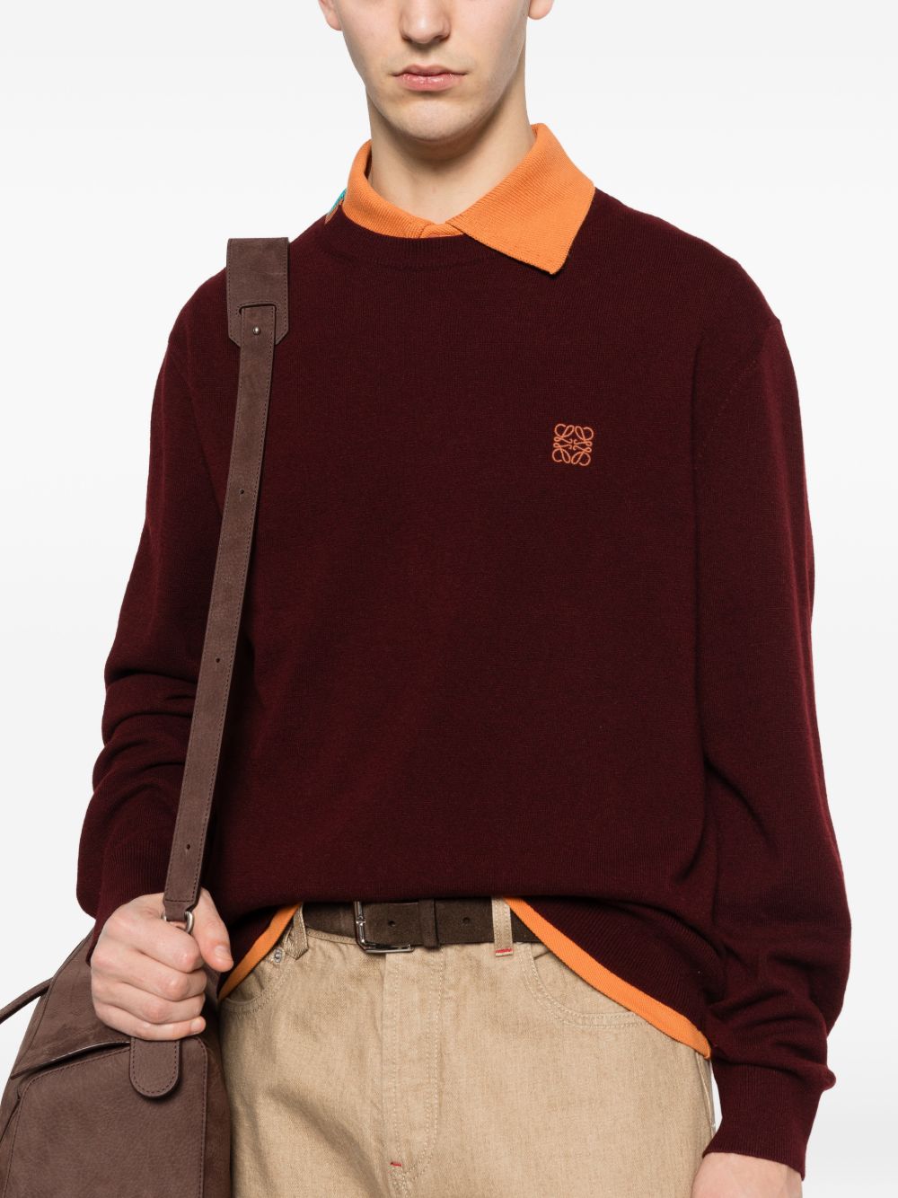 Loewe Men Anagram Wool Sweater