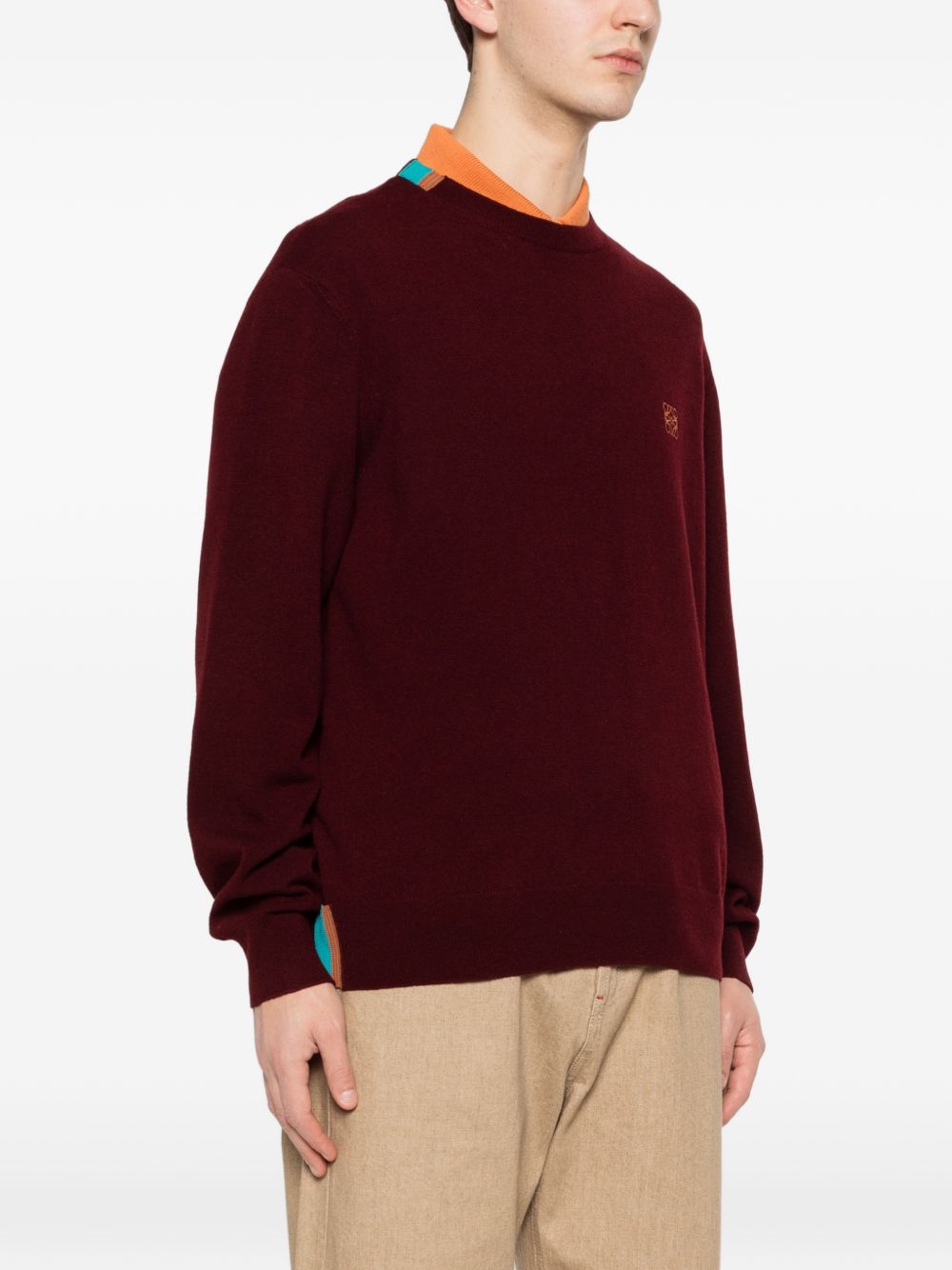 Loewe Men Anagram Wool Sweater