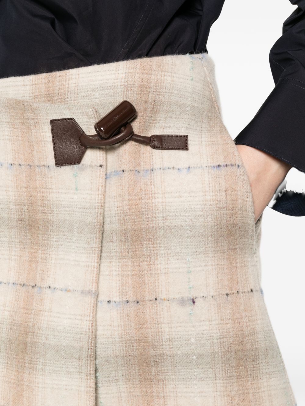 Loewe Women Wool And Cashmere Mini Skirt LOEWE