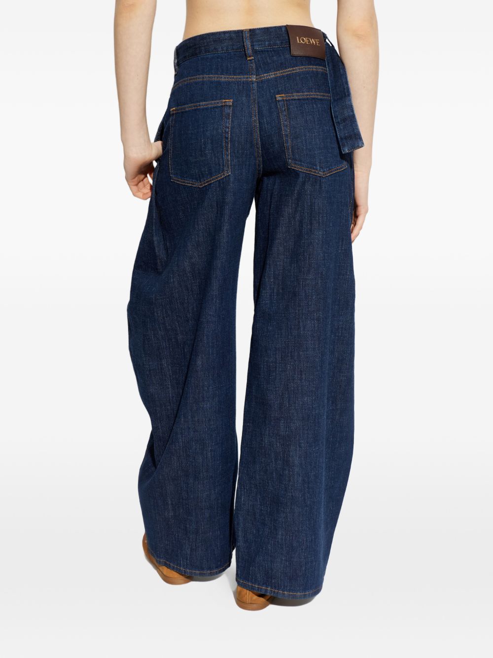 Loewe Women Belted Wide-Leg Denim Jeans LOEWE