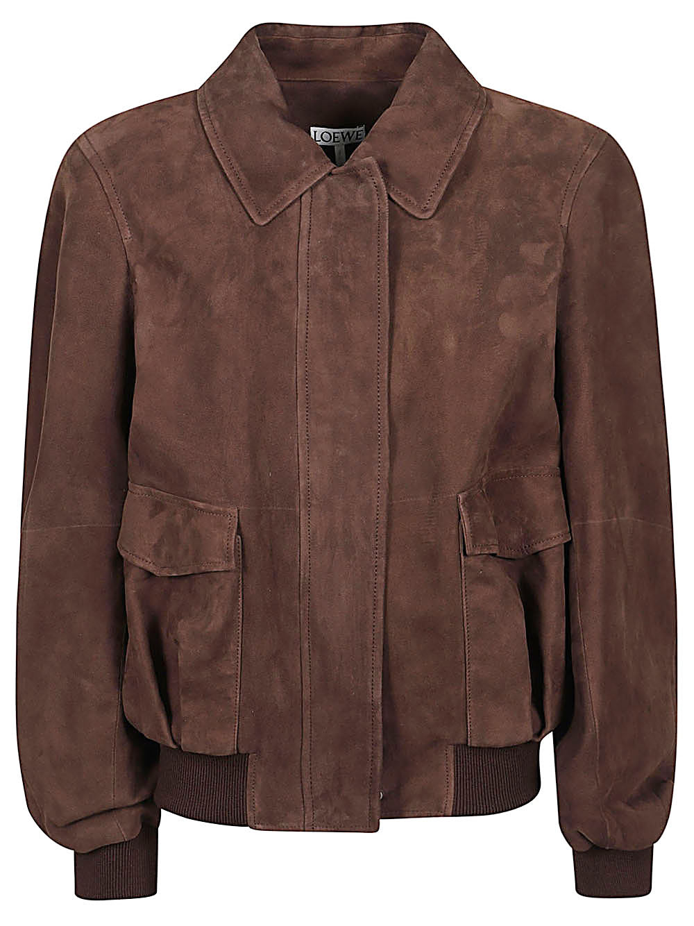 Loewe Women Suede Leather Bomber Jacket LOEWE