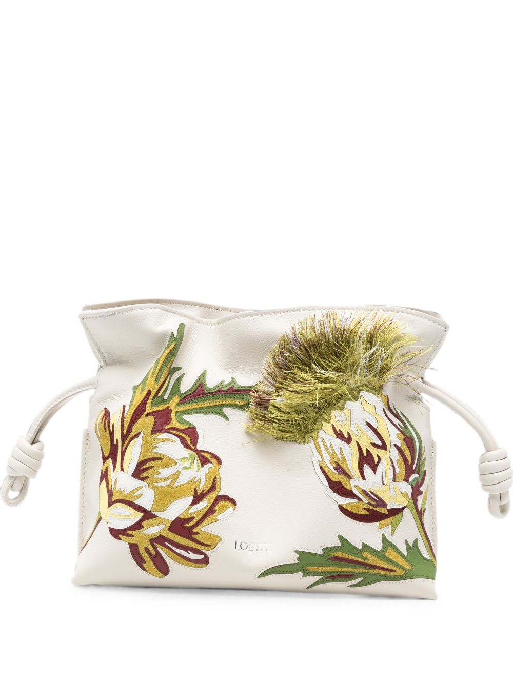 Loewe Paula's Ibiza Women Flamenco Mini Leather Clutch LOEWE