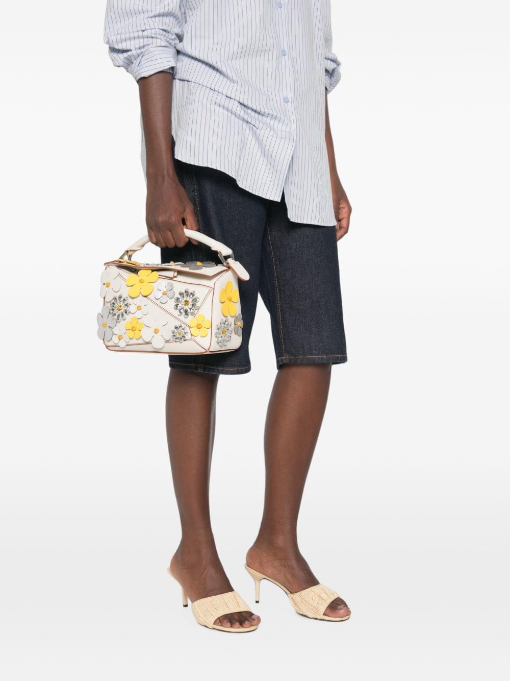 Loewe Paula's Ibiza Women Puzzle Daisy Small Leather Handbag LOEWE