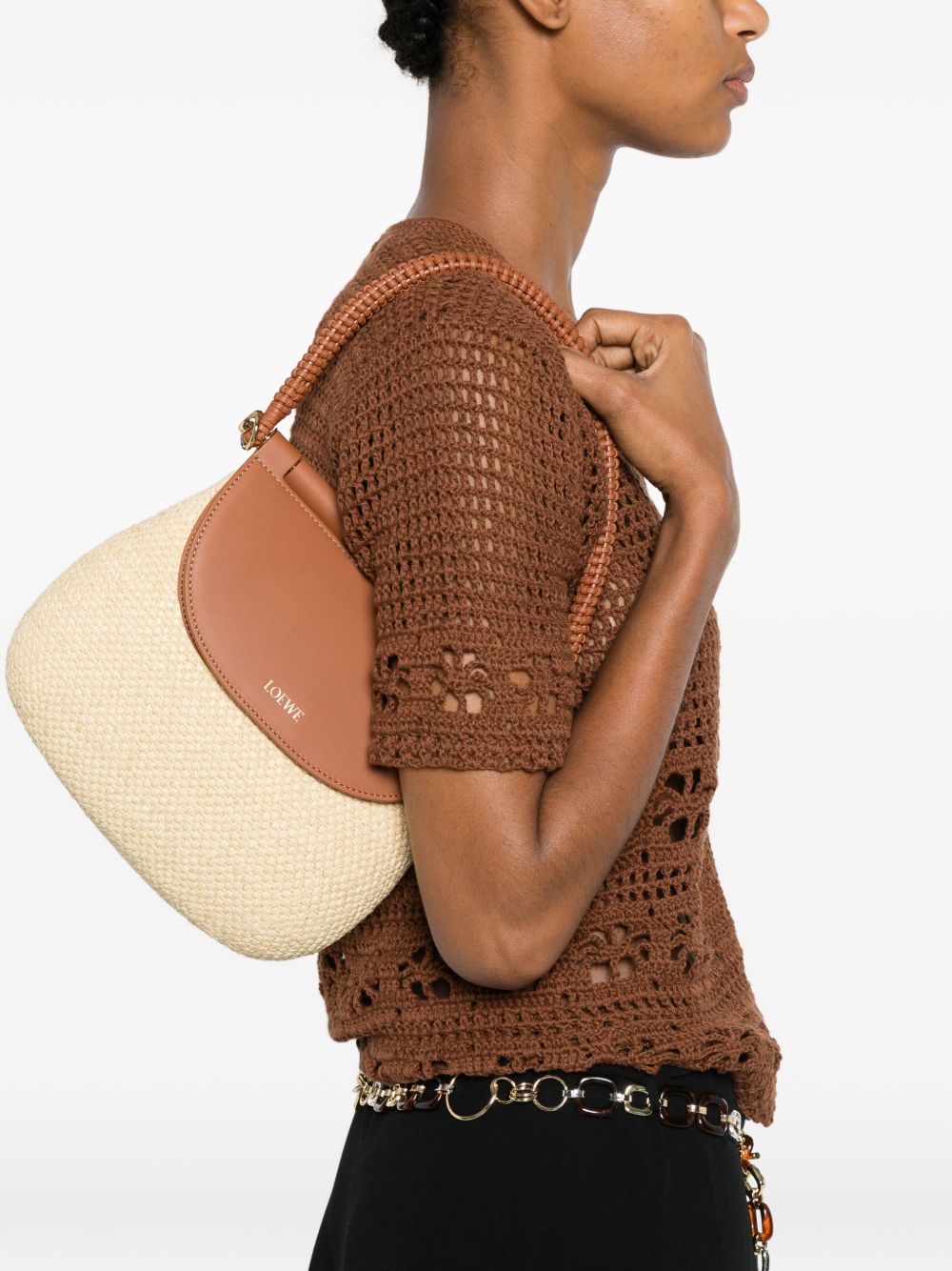 Loewe Paula's Ibiza Women Pescador Medium Rafia Handbag LOEWE