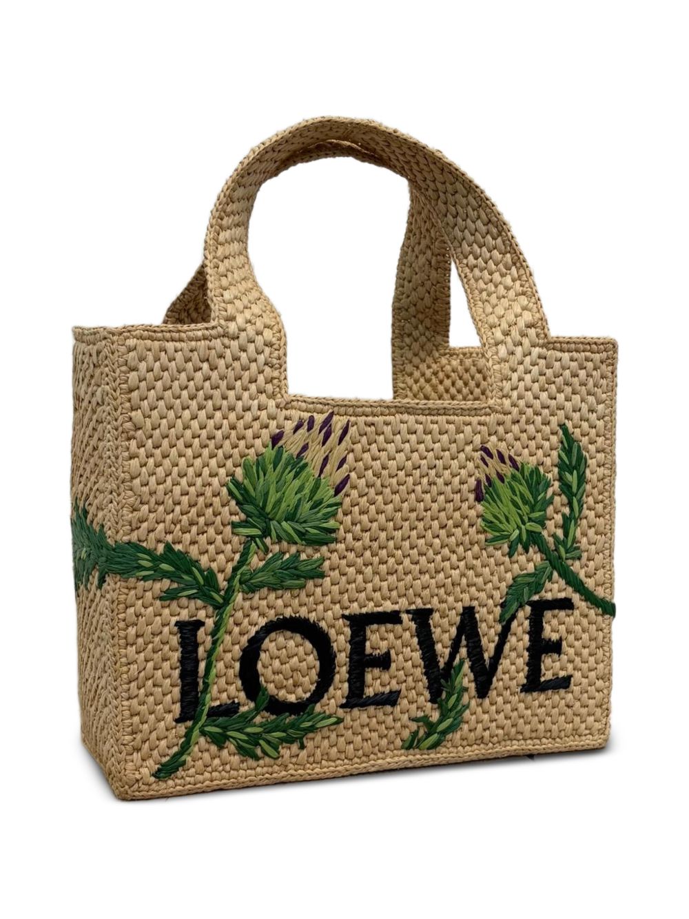 Loewe Paula's Ibiza Women Loewe Font Small Rafia Tote LOEWE
