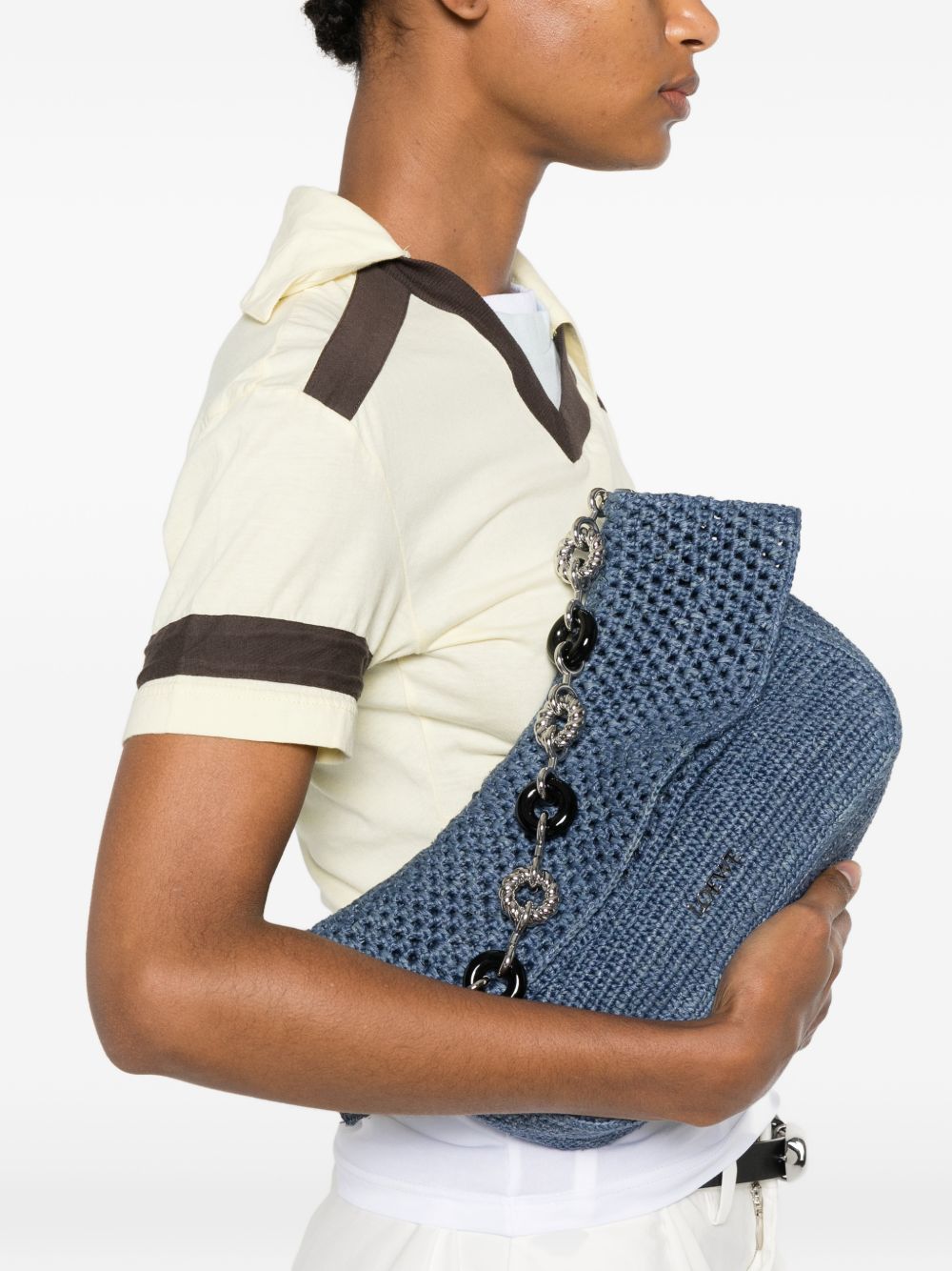 Loewe Paula's Ibiza Women Ola Crochet Medium Shoulder Bag LOEWE