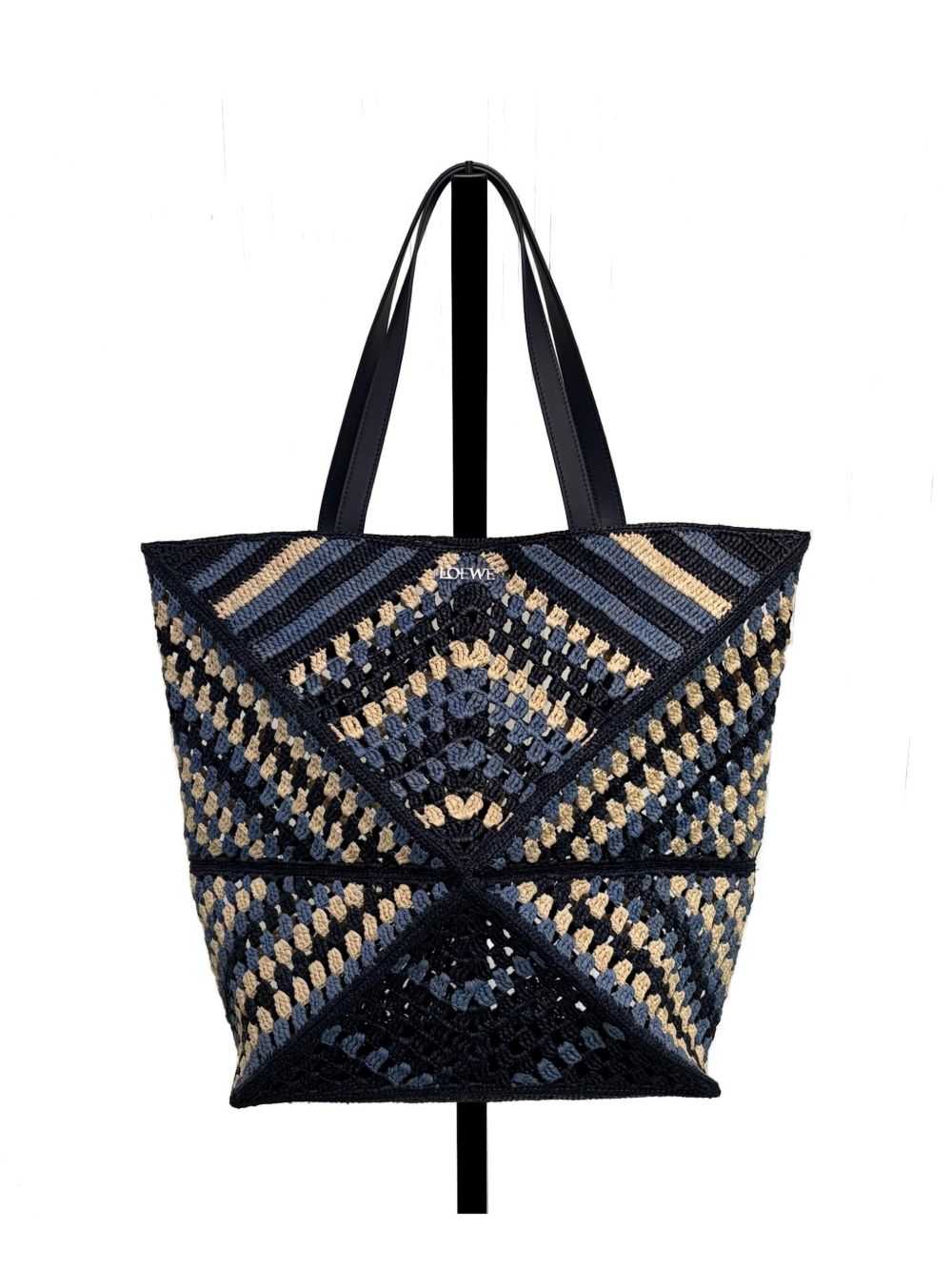 Loewe Paula's Ibiza Men Puzzle Fold Xl Rafia Tote Bag LOEWE