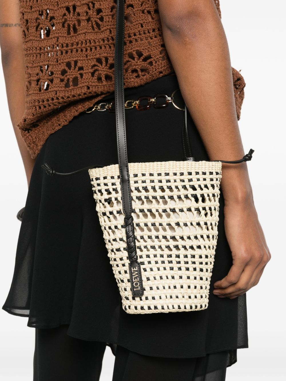 Loewe Paula's Ibiza Women Braid Rafia Bucket Bag LOEWE