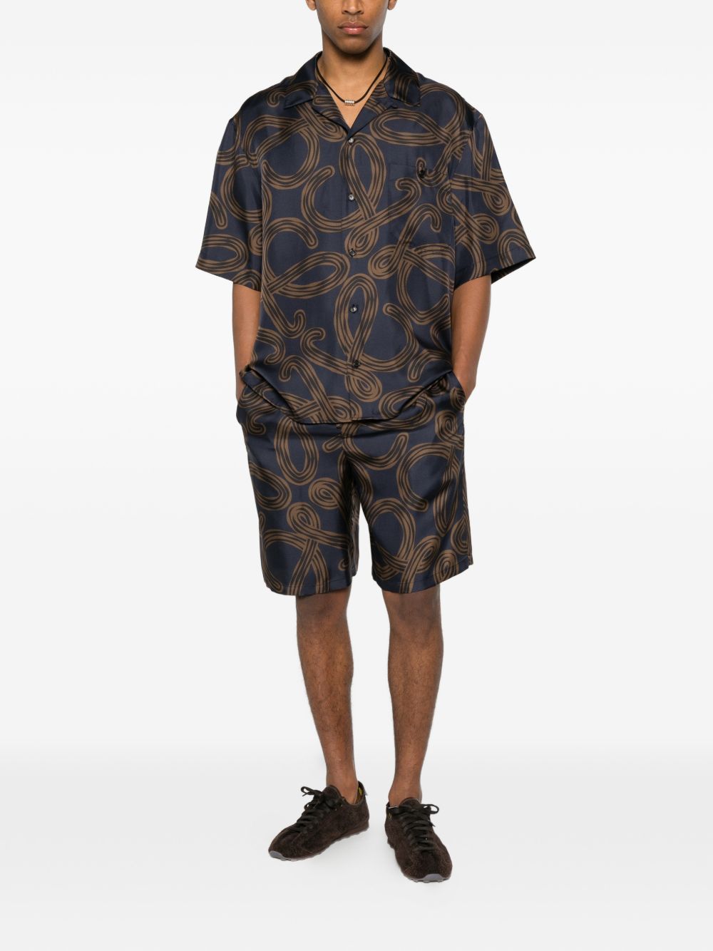 Loewe Paula's Ibiza Men Printed Silk Shirt LOEWE