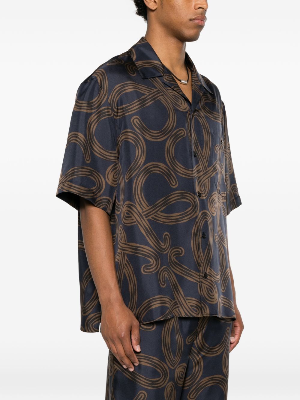Loewe Paula's Ibiza Men Printed Silk Shirt LOEWE