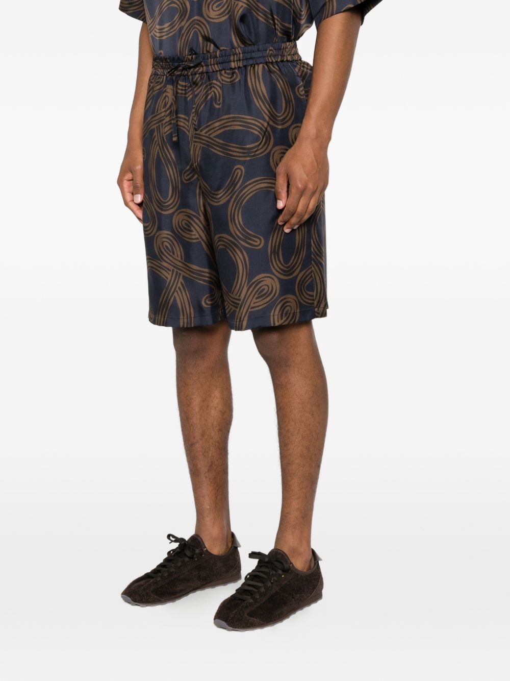 Loewe Paula's Ibiza Men Printed Silk Shorts LOEWE