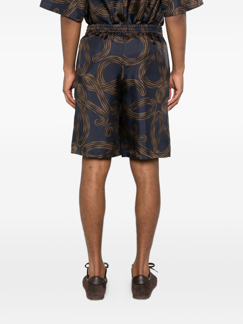 Loewe Paula's Ibiza Men Printed Silk Shorts LOEWE