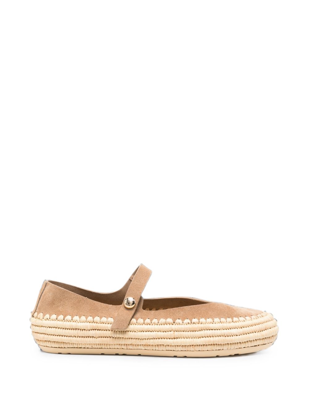 Loewe Paula's Ibiza Women Rio Suede And Rafia Ballets LOEWE