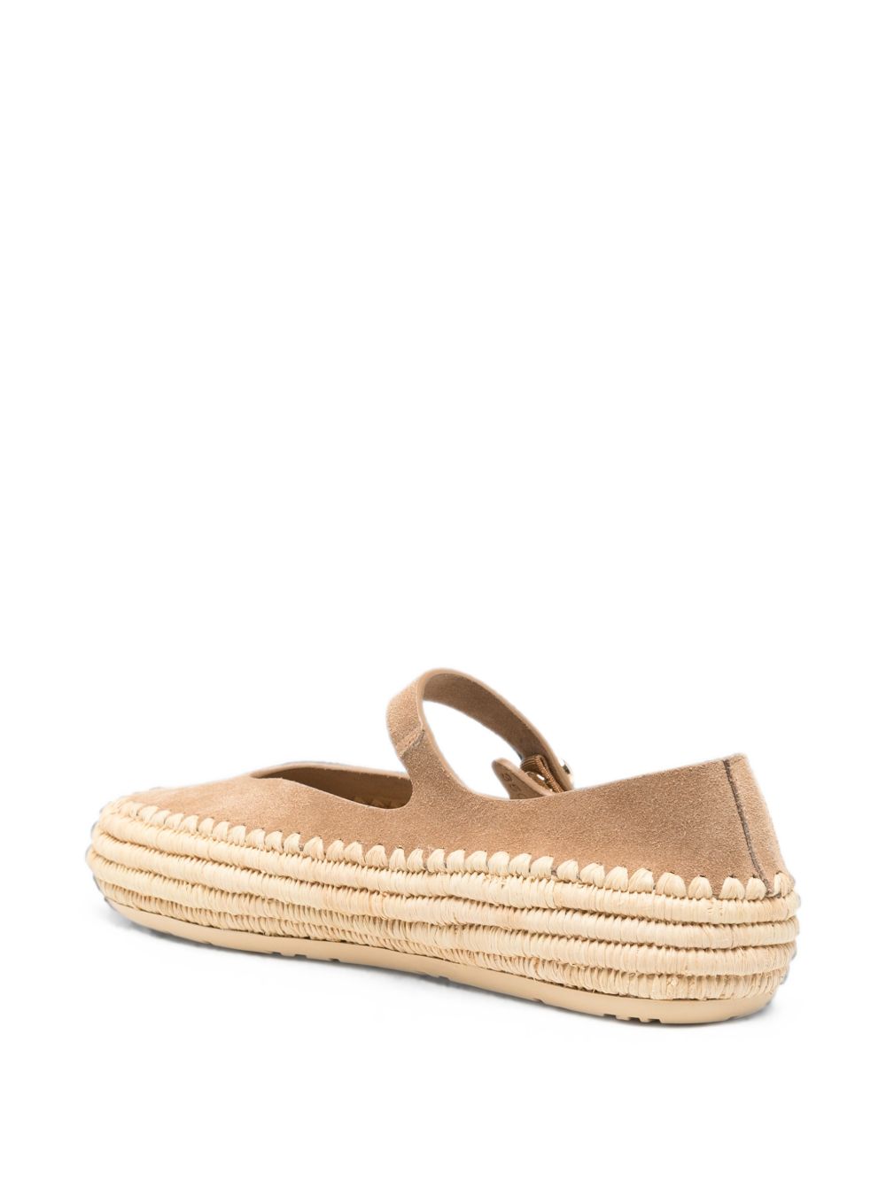 Loewe Paula's Ibiza Women Rio Suede And Rafia Ballets LOEWE