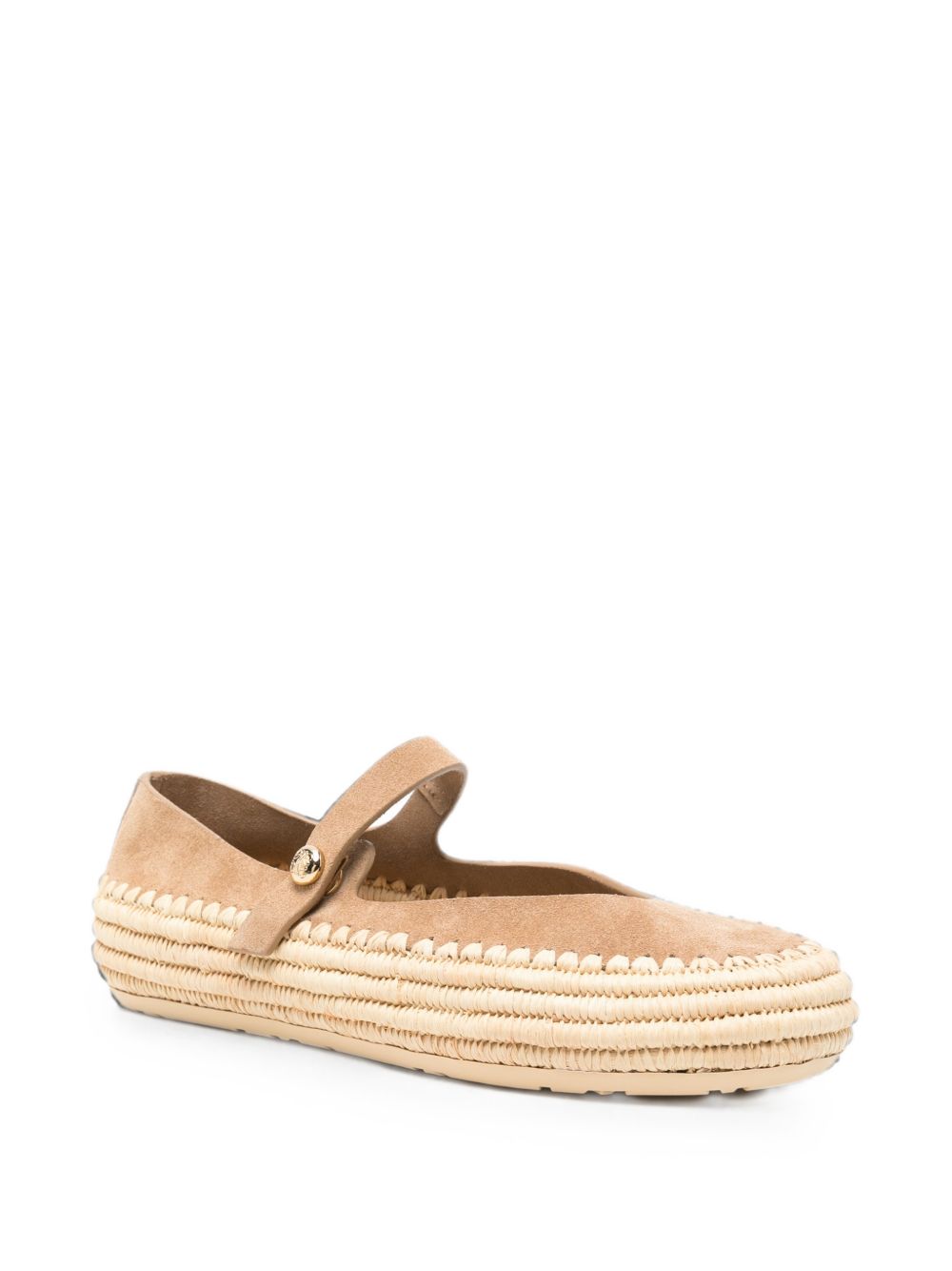 Loewe Paula's Ibiza Women Rio Suede And Rafia Ballets LOEWE