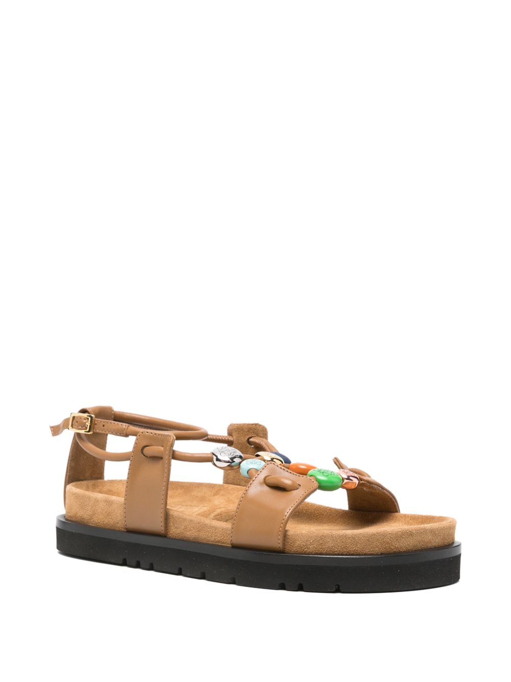 Loewe Women Pebble Fussbett Leather Sandals LOEWE