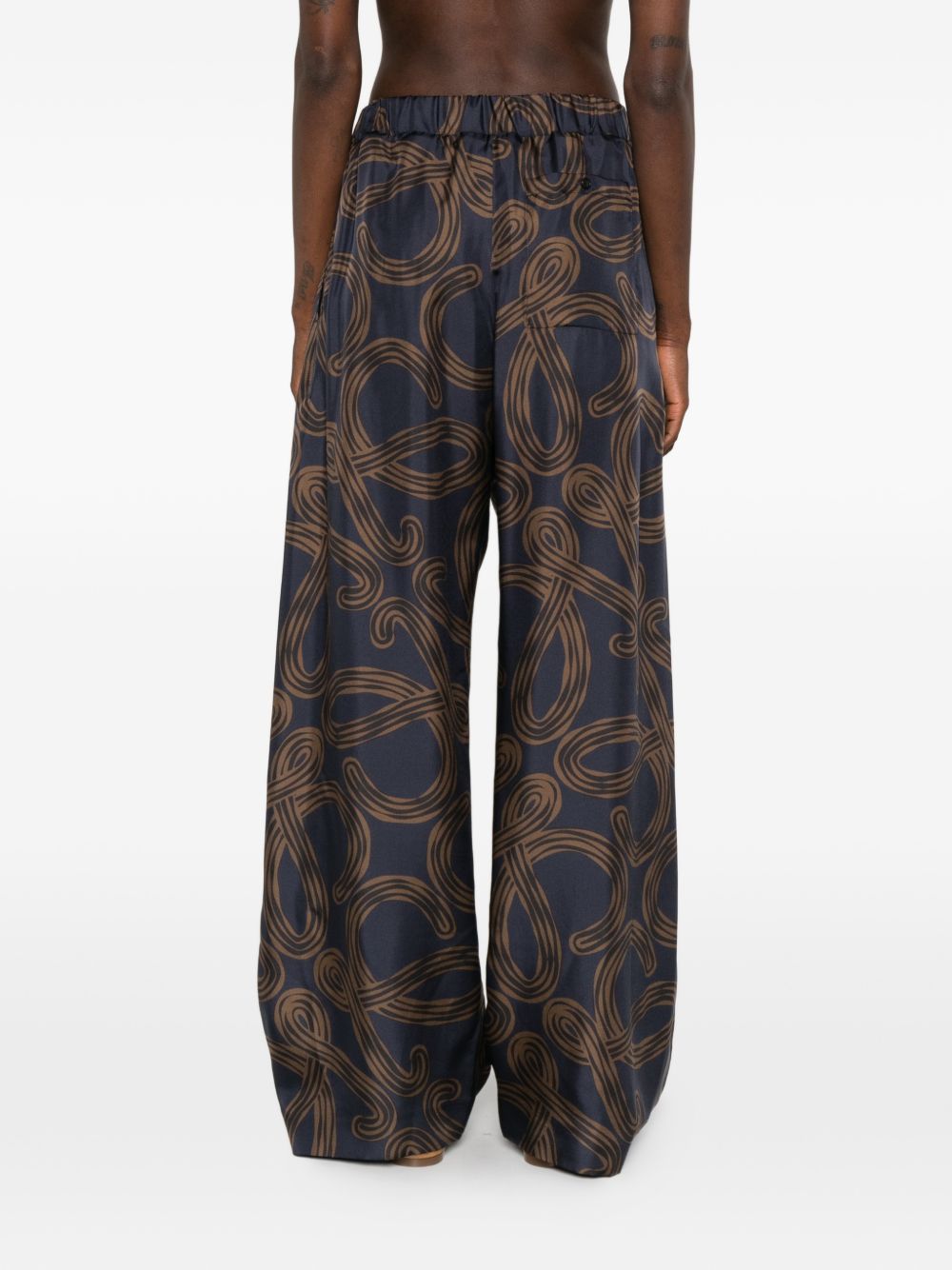 Loewe Paula's Ibiza Women Printed Silk Trousers LOEWE