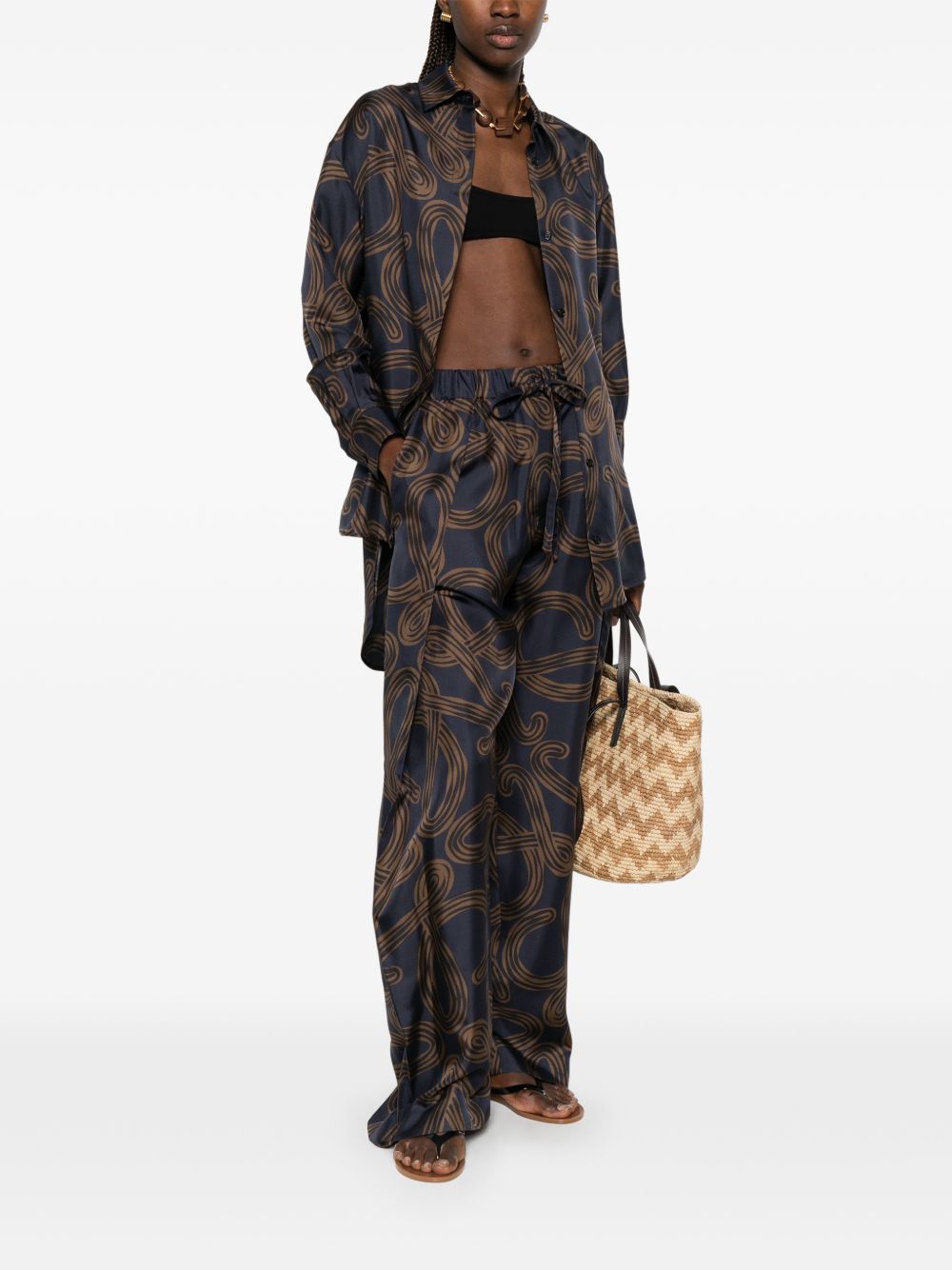 Loewe Paula's Ibiza Women Printed Silk Shirt LOEWE