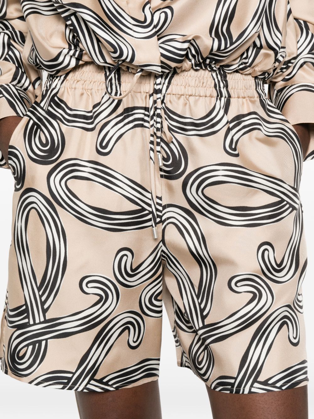 Loewe Paula's Ibiza Women Printed Silk Shorts LOEWE