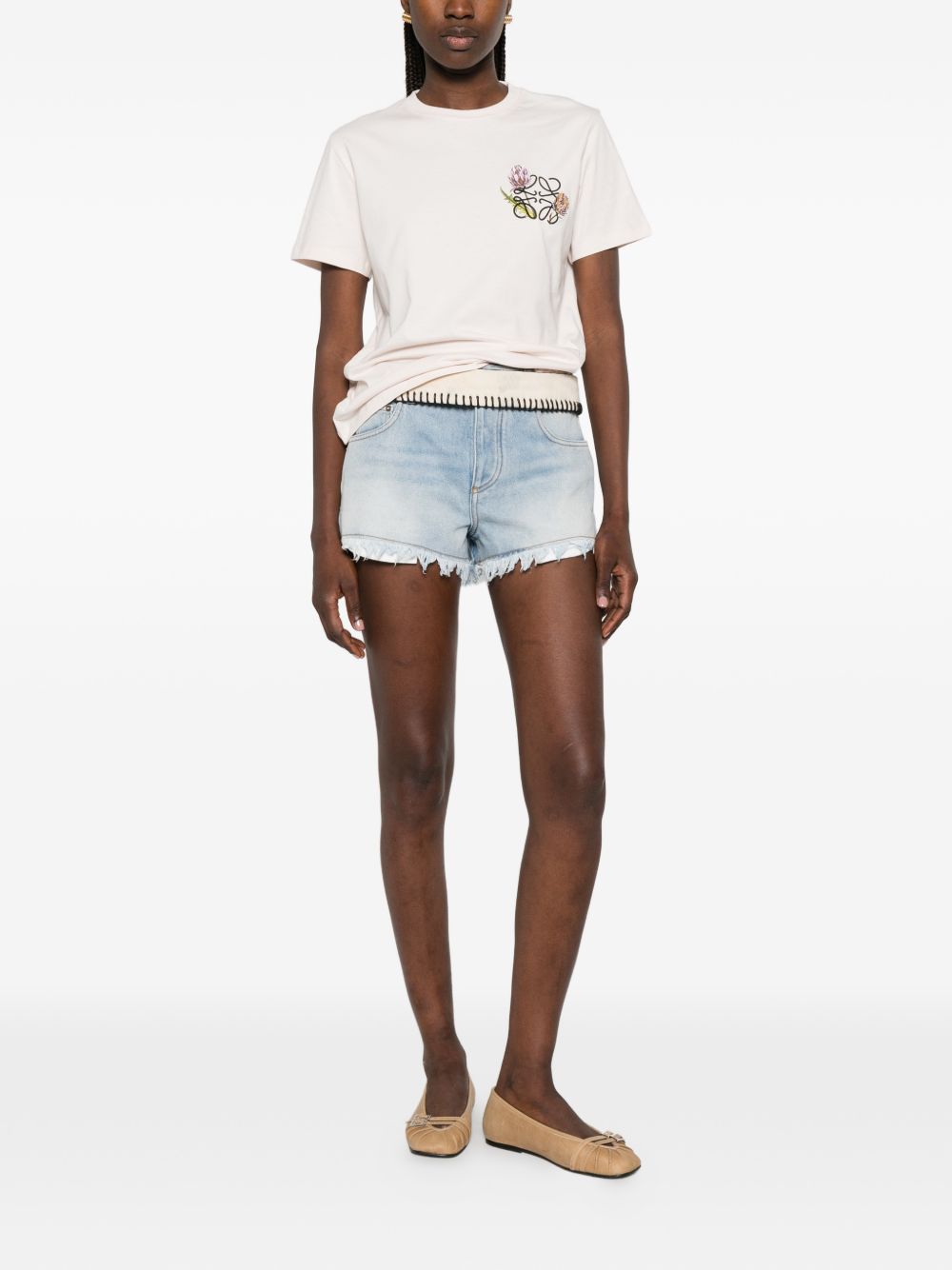 Loewe Paula's Ibiza Women Denim Cotton Shorts LOEWE
