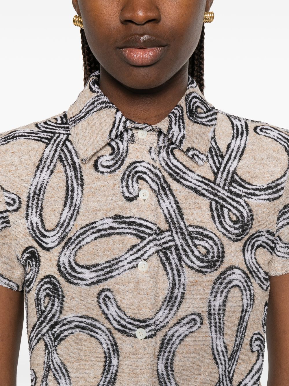 Loewe Paula's Ibiza Women Cotton Blend Printed Shirt LOEWE