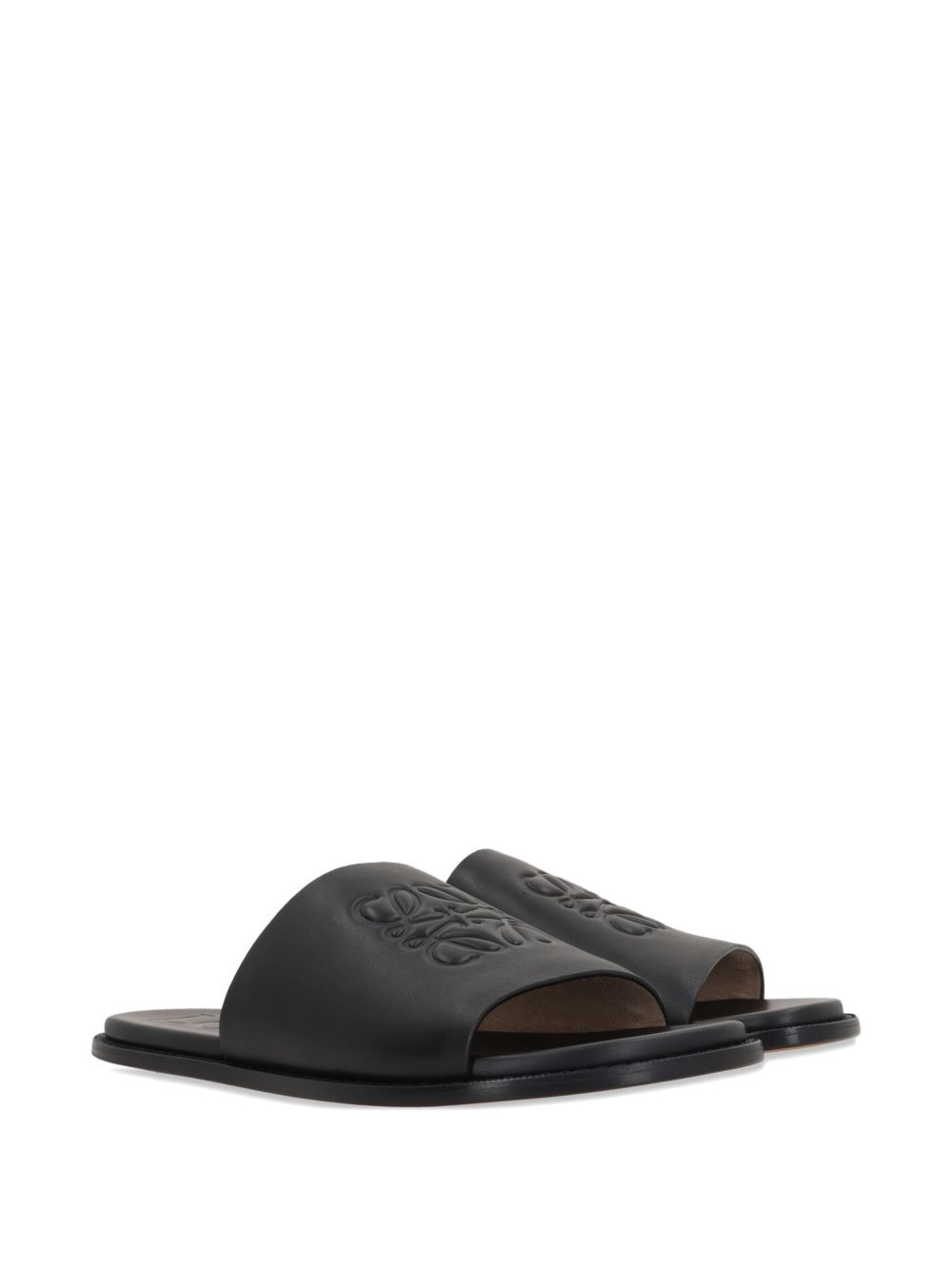 Loewe Men Flex Anagram Leather Slides LOEWE