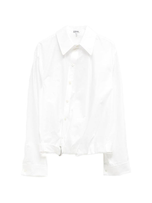 Loewe Women Draped Cotton Shirt