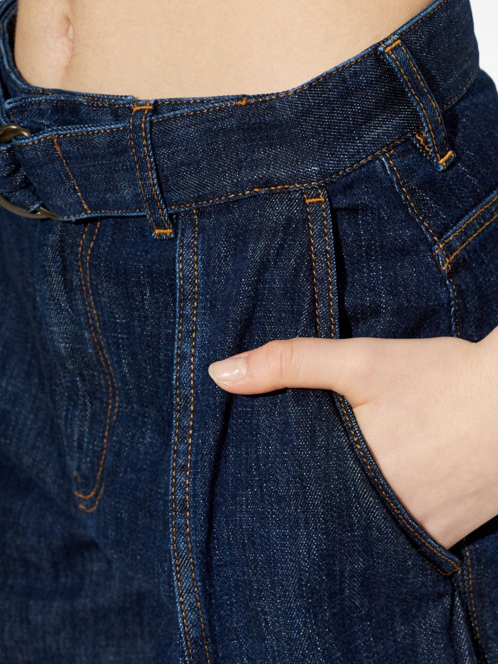 Loewe Women Belted Wide-Leg Denim Jeans LOEWE