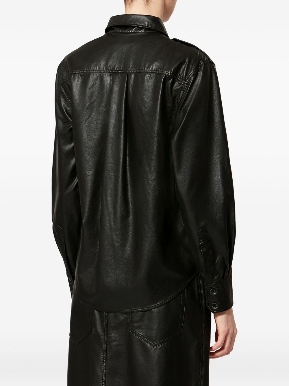 Marant Etoile Women Noee Faux Leather Shirt ISABEL MARANT ETOILE